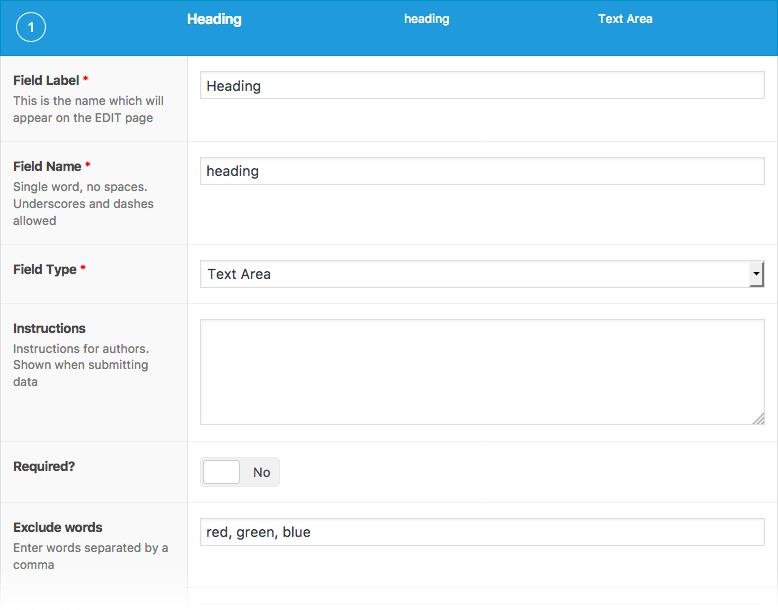 ACF | Adding custom settings to fields