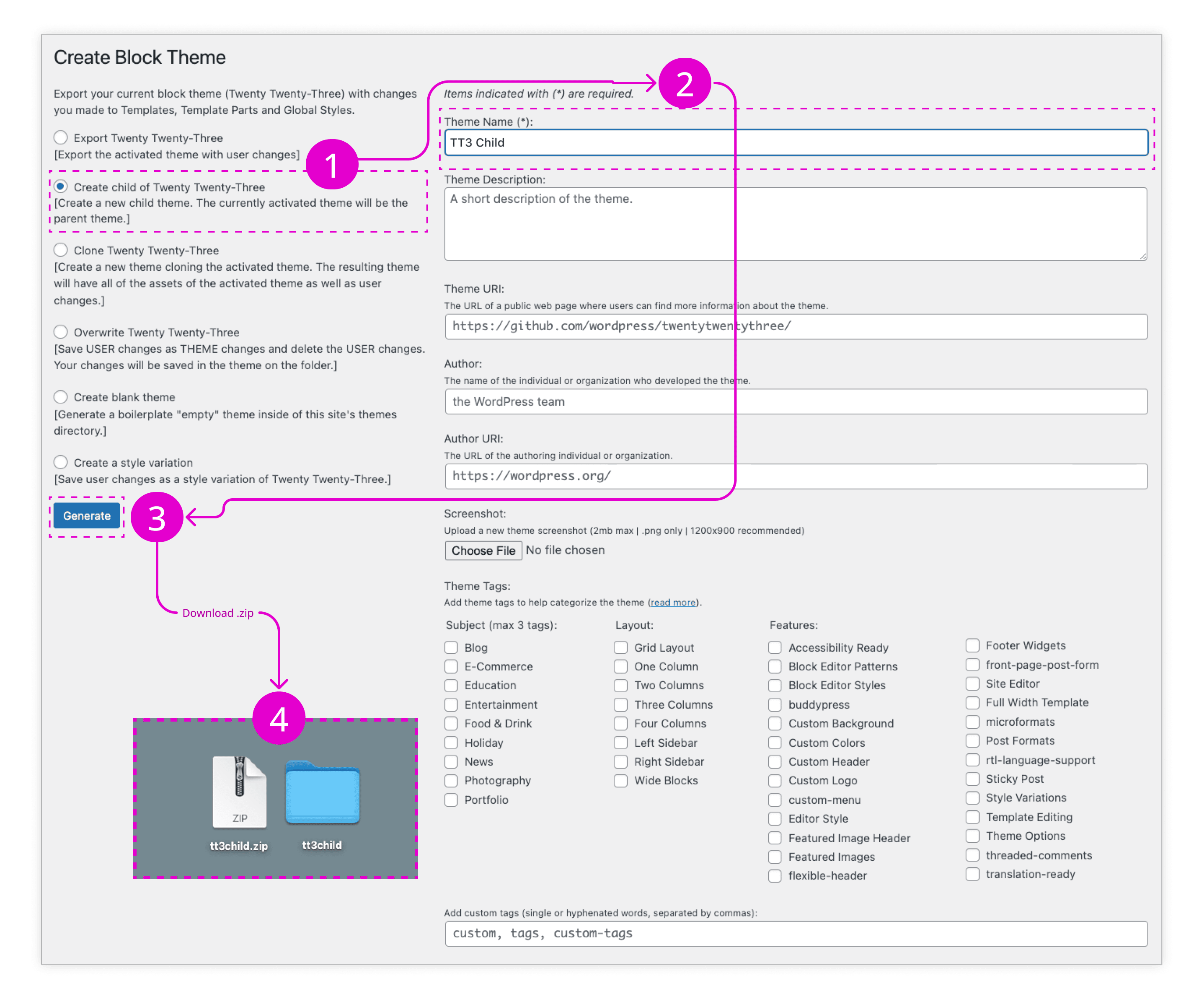 How to add template colors to custom block options in WordPress