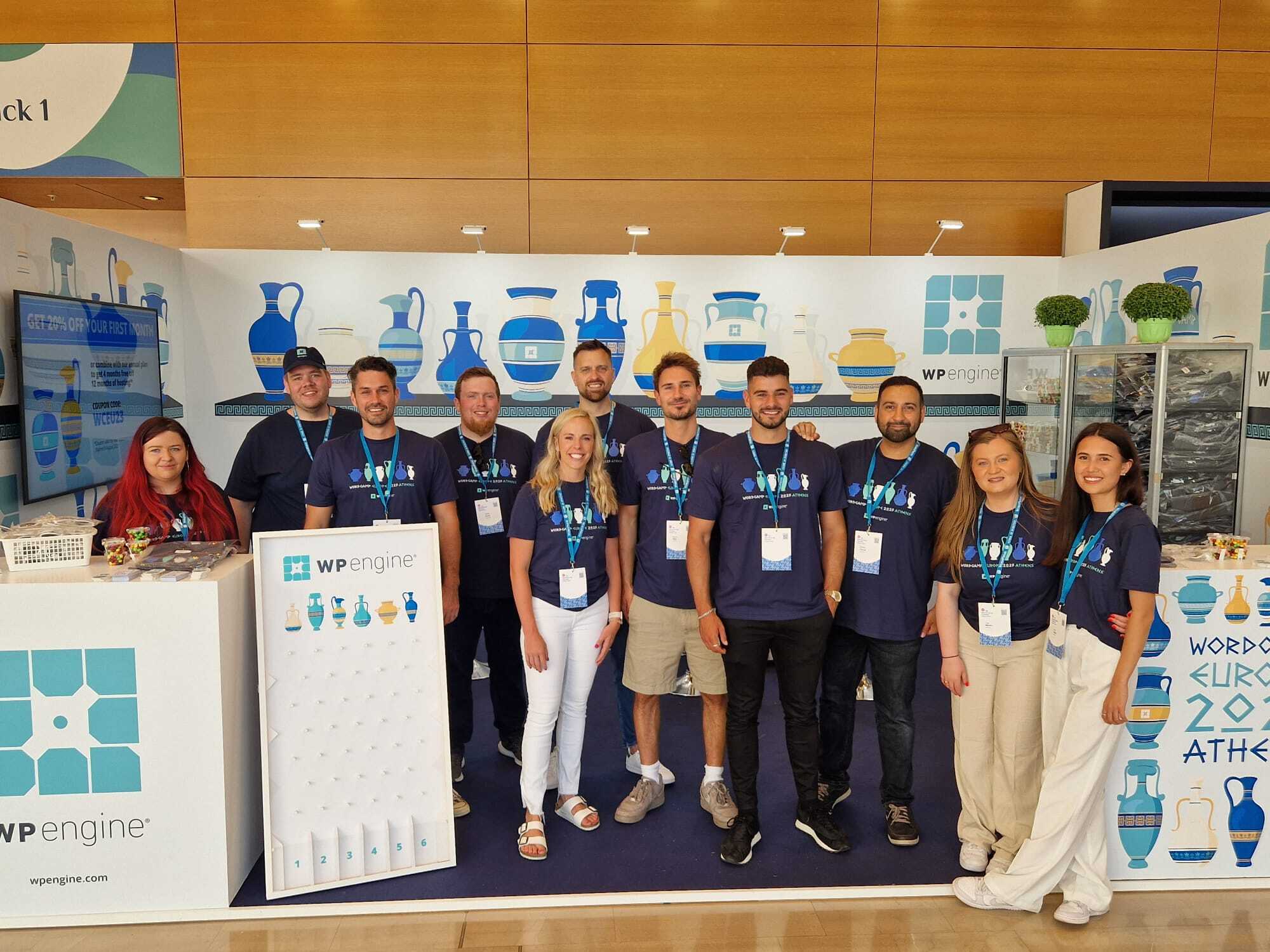WP Engine booth at WCEU 2023.