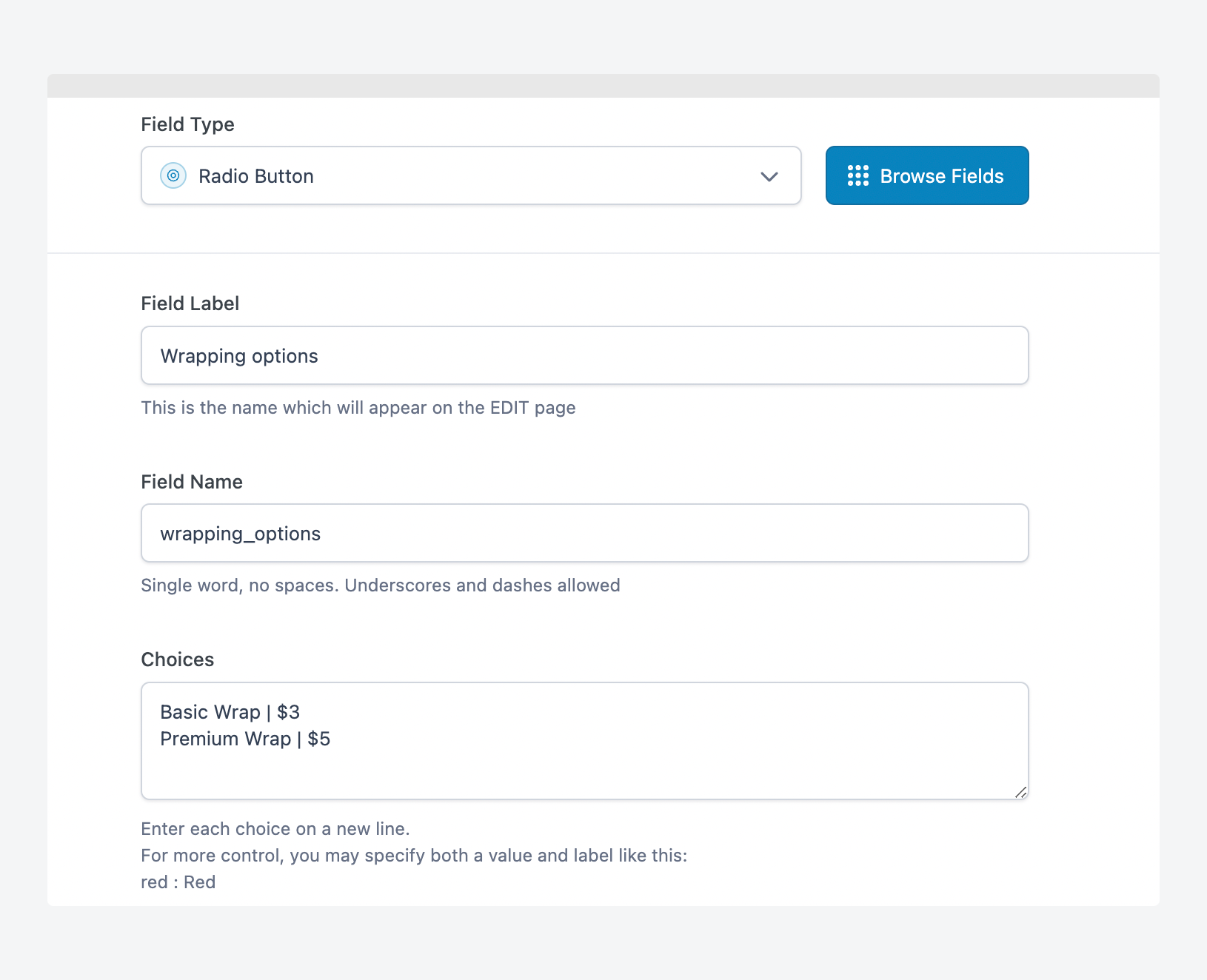 Radio button