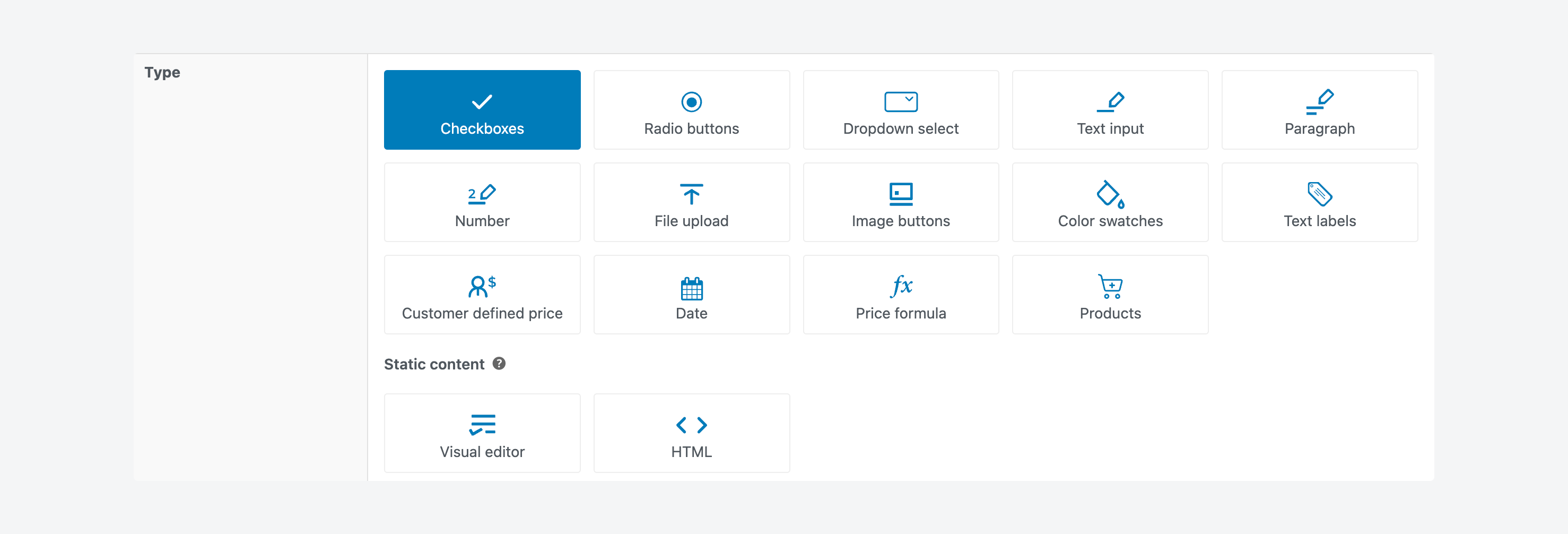 Checkbox type