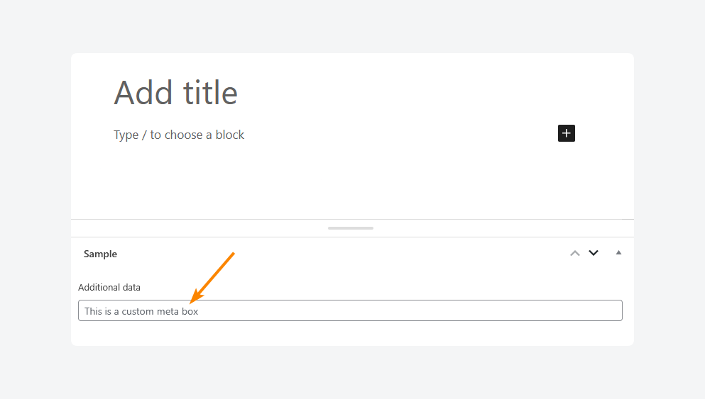 A custom meta box in WordPress