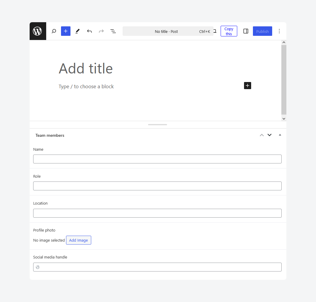 Custom meta boxes in the WordPress editor