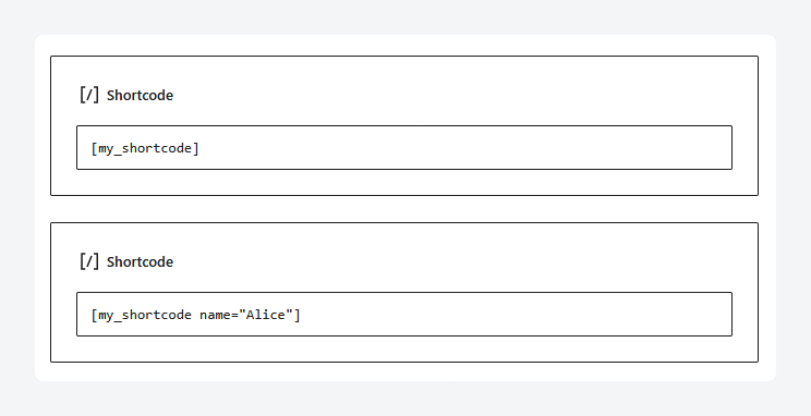 A custom WordPress shortcode in the editor