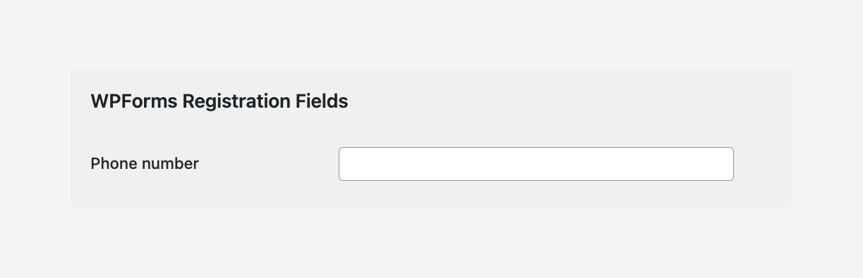 WPForms registration fields appears on Users section