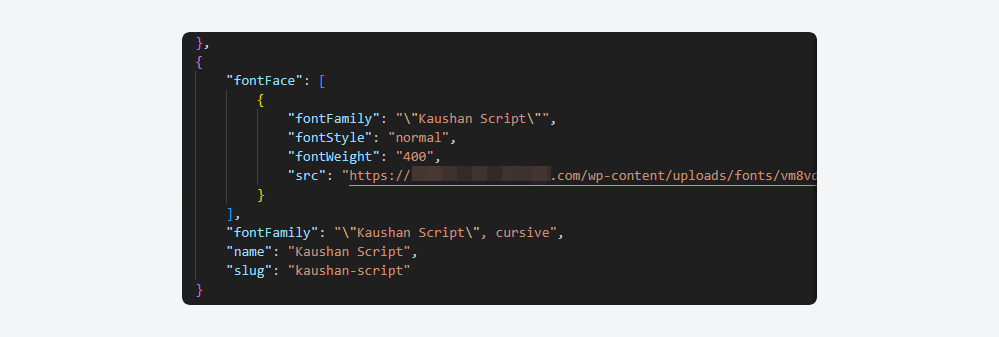 Viewing custom fonts in theme.json
