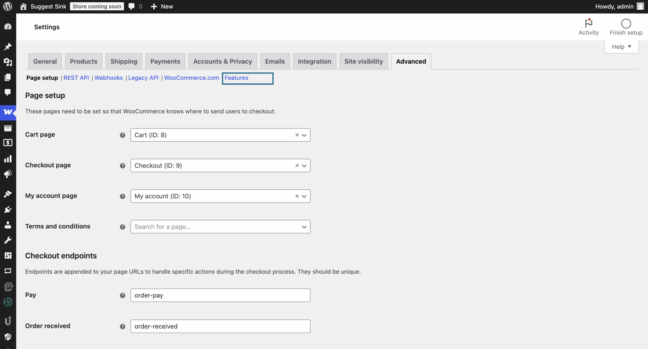 Advanced features in WooCommerce