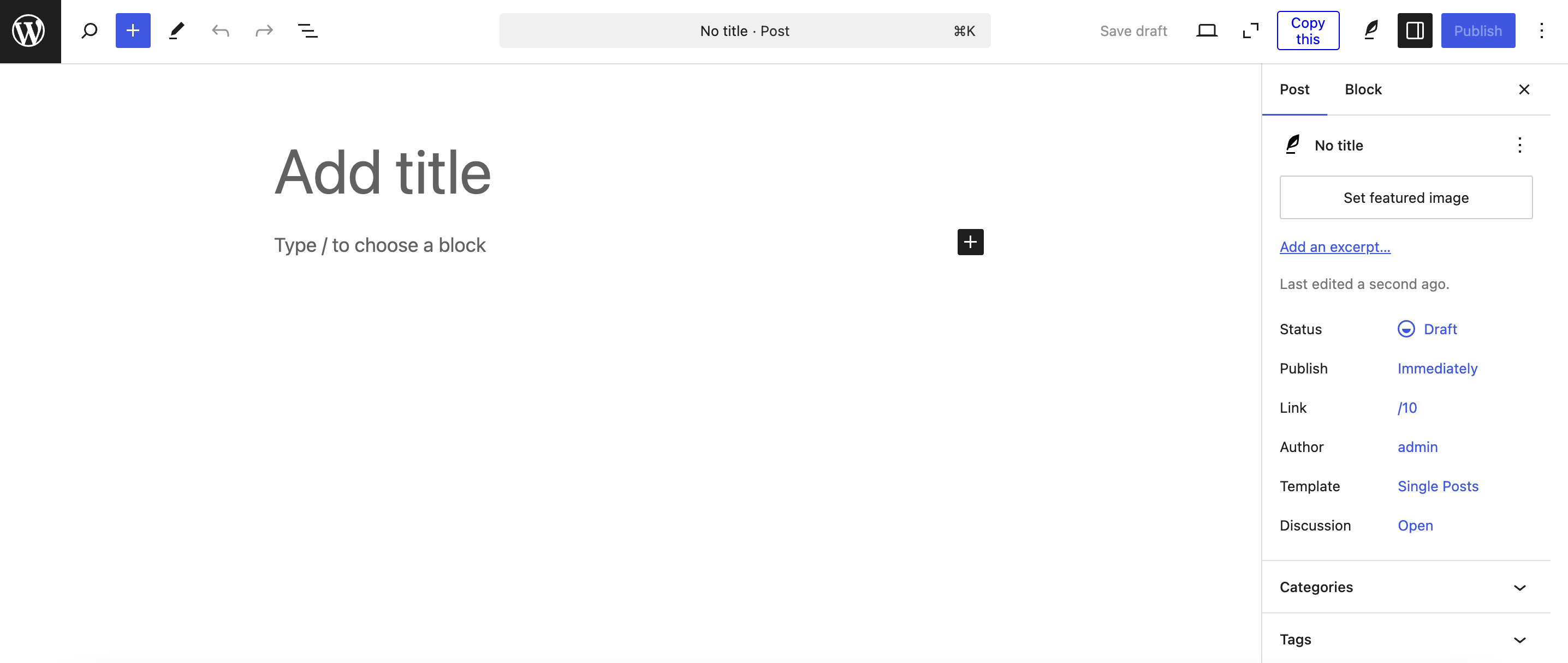 Adding a new block