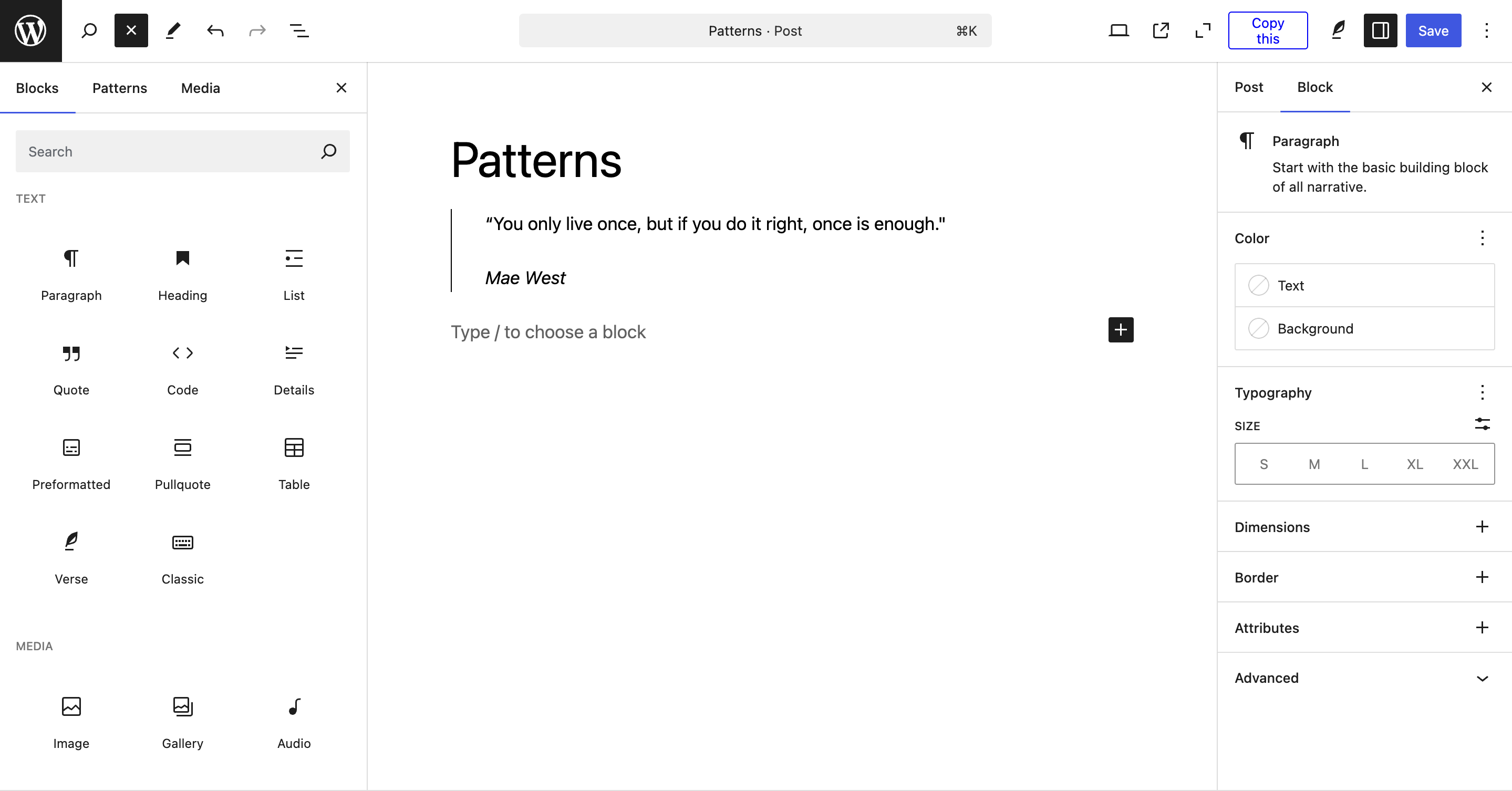 Creating your block
