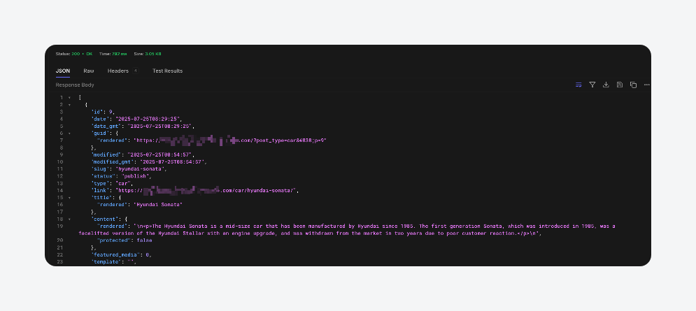 ACF custom post type data in GET request response