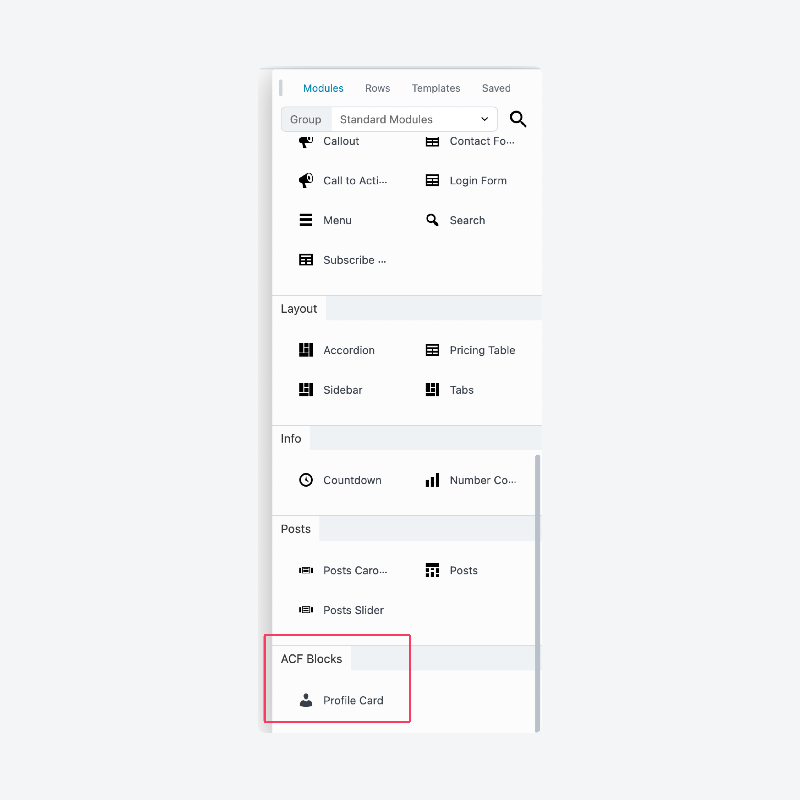 Adding an ACF Block to Beaver Builder