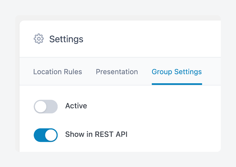 How to show an ACF field group in the WordPress REST API
