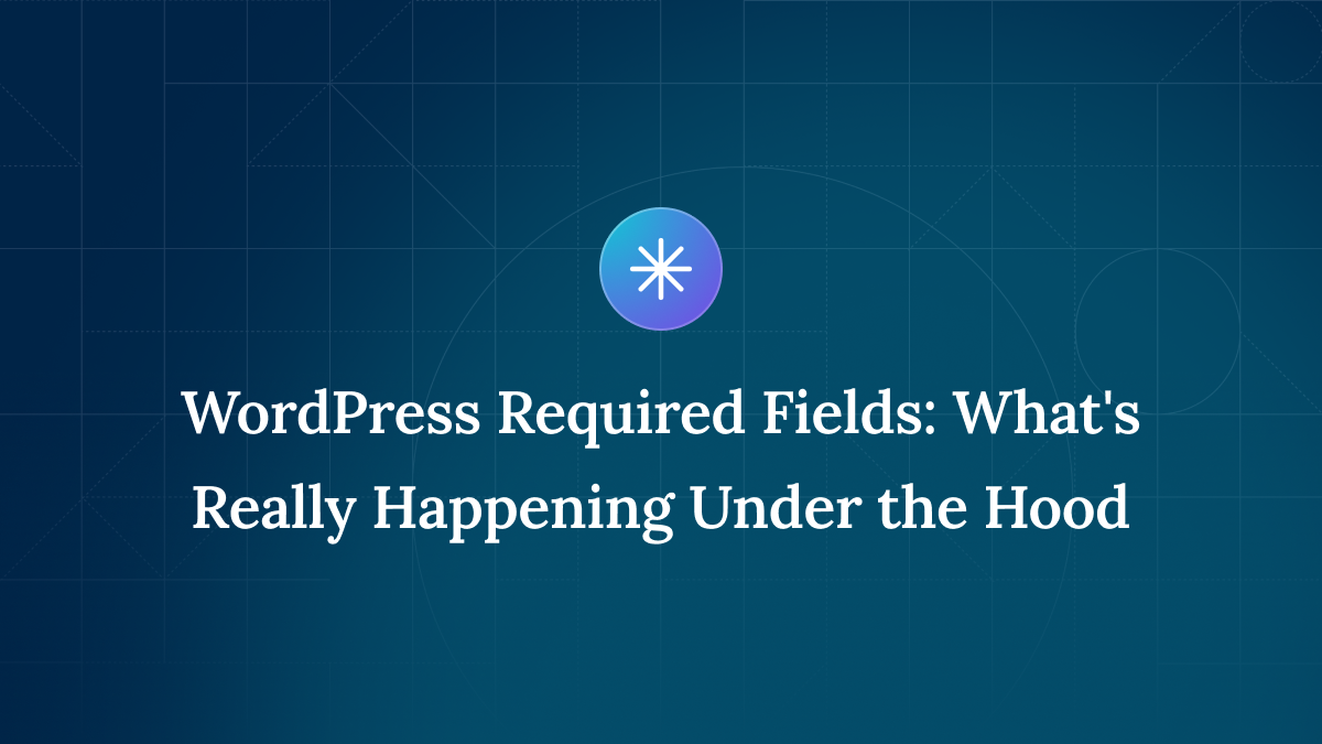 WordPress Required Fields