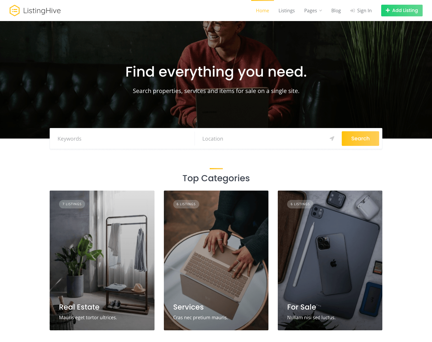 HivePress demo site