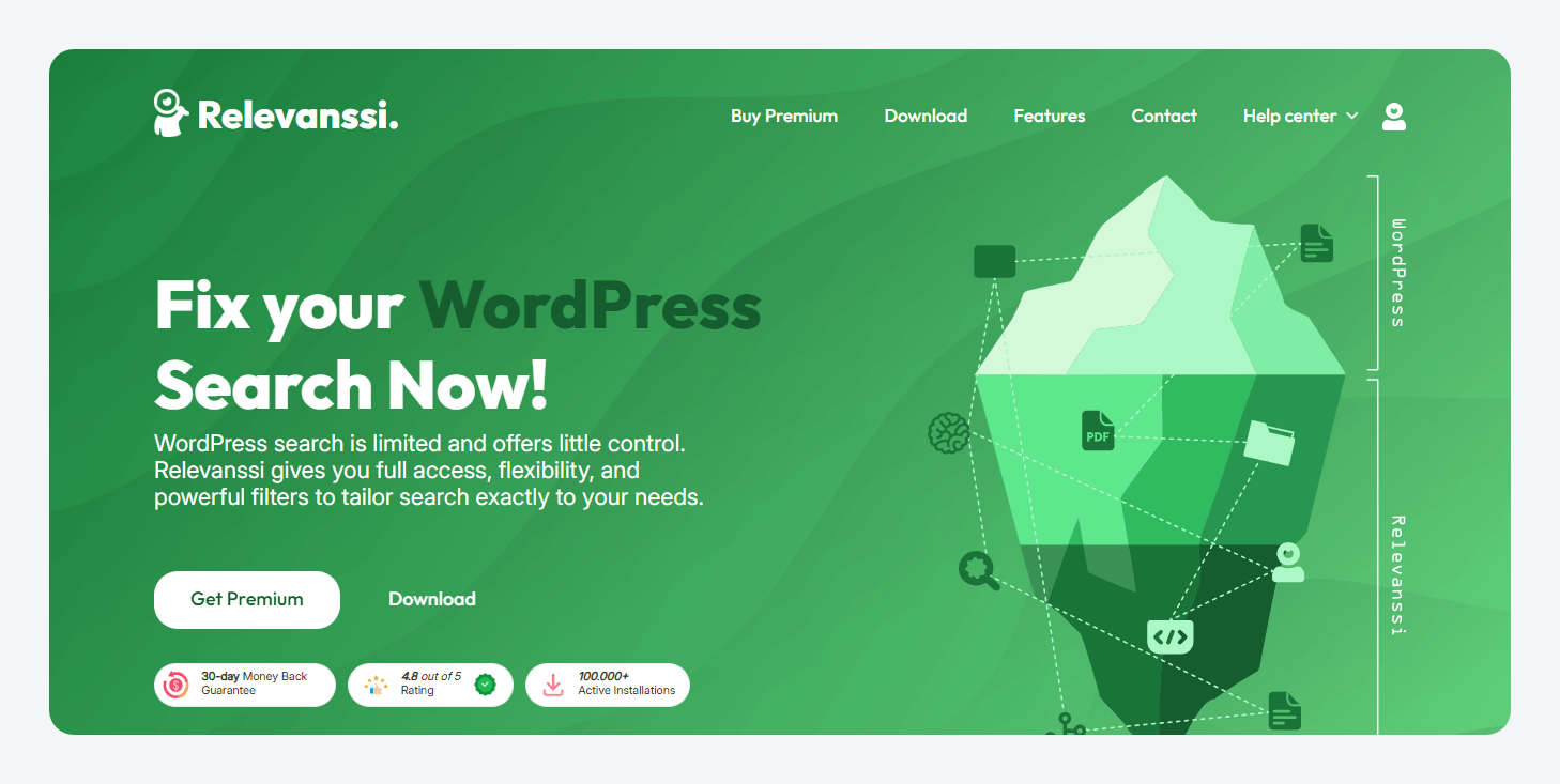 Relevanssi’s homepage.