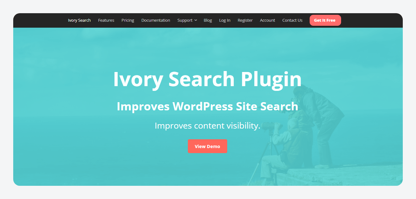 Ivory Search’s homepage.