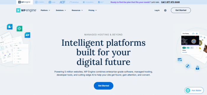 WP Engine’s homepage.