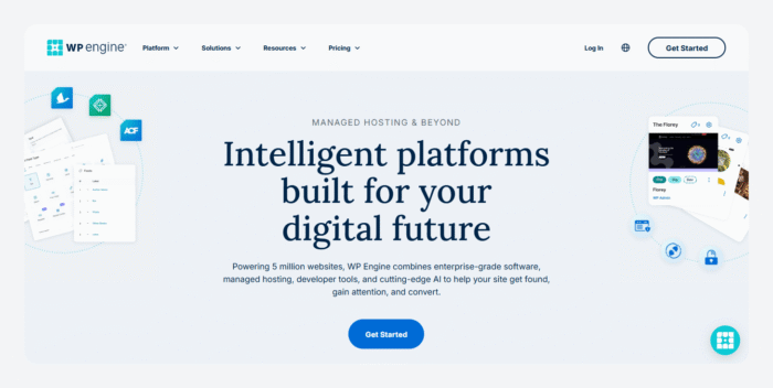 WP Engine’s homepage.