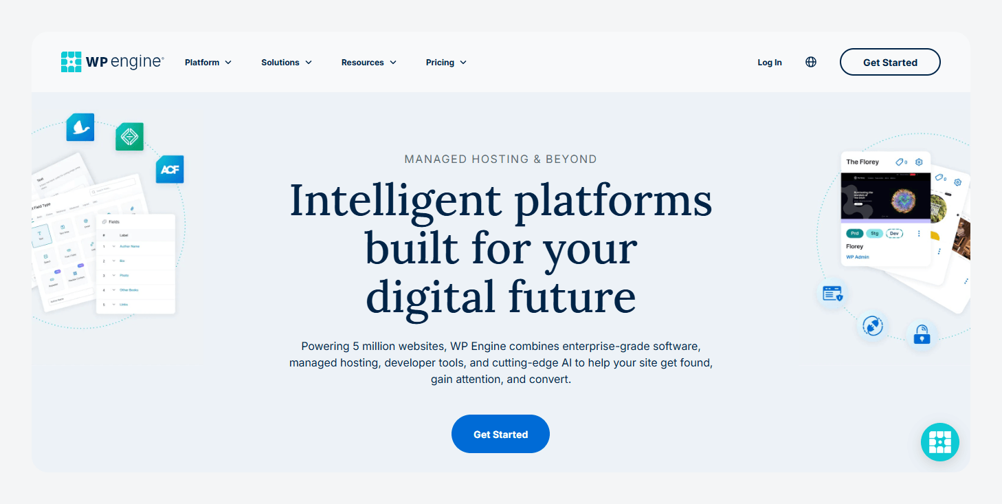 WP Engine’s homepage.