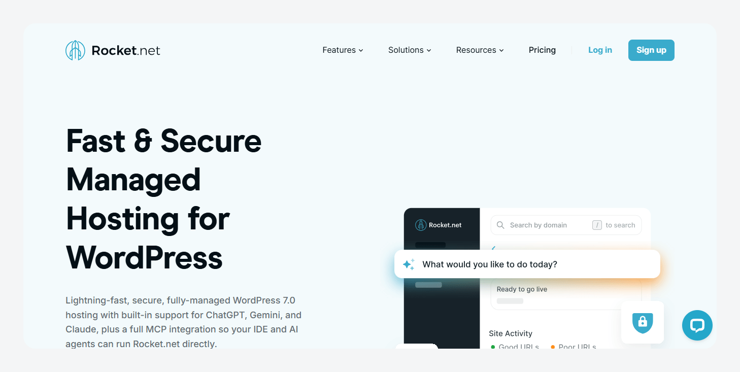 Rocket.net’s homepage.
