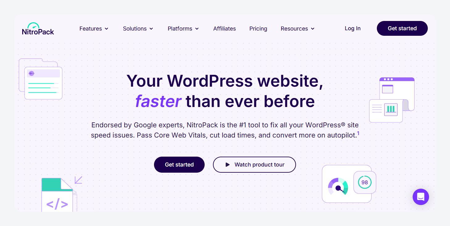 NitroPack’s homepage.